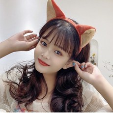 여우 닉 머리띠 파티 머리띠, 1개, 오렌지