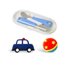 플렉스앤락 스푼 포크 세트, 블루, 경찰차,탱탱볼, 1개