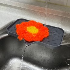 주방수세미받침대실리콘트레이