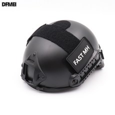 DFMEI 戰術頭盔pj改版簡易款真人CS遊戲頭盔快速反應防護裝備頭盔, 1個, MH黑色:均碼