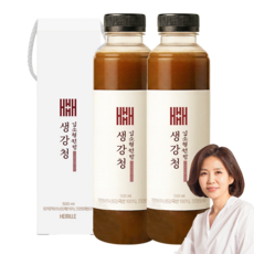 김소형원방 생강청 생강즙 국산 100% 물 한방울 넣지 않은 생강 약 1kg 착즙 원액 비정제원당, 1개입, 2개, 500ml