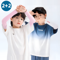 디어스킨 어린이 자외선 차단 쿨토시 2p, 4세트, 화이트+핑크