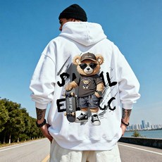 SMALELCC 가을 겨울 남자 후드티 빅사이즈 캐주얼 남자맨투맨 트렌드 스트리트 프린팅 후드티 XL~3XL