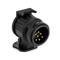 트레일러 카라반 유럽식 7핀 13핀 연결 플러그 변환 젠더 어댑터 소켓, 1개, 블랙