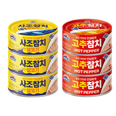 사조 살코기 참치 85g + 고추 참치 85g 참치 세트, 3세트