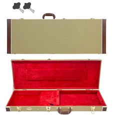 LETSROCK 일렉트릭 기타 하드 쉘 케이스 99.1cm(39인치) 표준 휴대용 케이스 KST/KTL/170 모델용 잠금 래치 포함, 옐로우