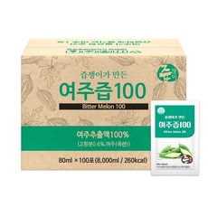 즙쟁이 여주즙 100포 실속형 80ml 100개, 8L, 1개