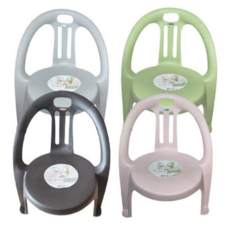 플라스틱 미니 등받이의자 dy-423 유치원 사각의자 라탄의자 간이의자, 그린