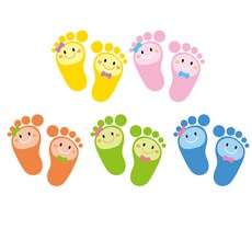 축광발바닥 스티커5매입 아기 욕실 발판 매트 미끄럼방지스티커 계단 복도, NO.325 분홍