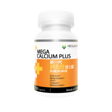 HealScon 新一代 Mega Calcium Plus 鈣鎂鋅銅錳 5效合1 150錠 美國製造, 1個, 150顆