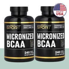 캘리포니아골드뉴트리션 스포츠 마이크로나이즈드 BCAA 500mg 240베지캡슐 2개, 240정