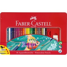 묶음 미술학용품 틴 48색 수채색연필 73664ea 1(EA), 진하기