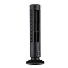 타워 모양의 USB 전자 팬 미니 잎이 작은 팬 USB Office Desktop 타워 팬 여름 패션 소설 선물, 1개