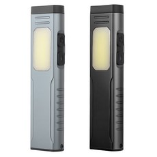 多功能COB LED強光工作燈USB充電帶磁鐵蜂鳴手電筒, X613-槍色, 1個
