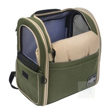 카르온 강아지 앞가방 백팩 카키 애완견이동가방