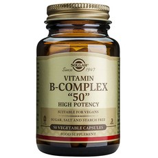 SOLGAR 維他命B無麩質無糖素食膠囊, 1個, 50 件