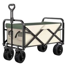 Canglangk 다기능 아웃도어 경량 캠핑 웨건, 1개, 라이스 그린