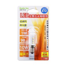 BWW 雙日 LED 冰箱燈泡 1W 全周光, 1個, 黃光 E12, 暖白光