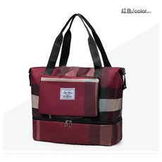 NEW 臺灣新款旅行包，定製獨立鞋倉時尚健身包，潮流單肩包戶外運動大容量旅行袋, 紅色, 1個