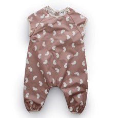 원라인 아기 유아 전신 미술가운 앞치마, 하트크림(반팔)