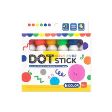 미소로 7000 미니 도트 스틱 물감 2512, 15ml, 6색