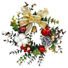 22cm聖誕花環-尤加利花圈, 尤加利D款, 1個
