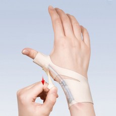 엄지 보호대 손가락 고정 지지 스트랩 아대 터널증후군 임산부 보호밴드 욱쏭마켓, 엄지보호대 왼쪽 스킨, 1개