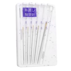 日本製LEONIS超容易穿線V型凹槽手縫針盲針(3種穿線針#5 #6 #7) 穿針線裁縫紉針拼布針, 1個