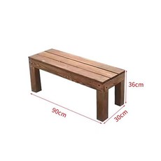 카페 원목 공원의자 철제 나무 야외 야외용 의자 벤치, D. 90cm x 30cm x 36cm