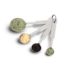 304不銹鋼量匙組 烘焙西點中式料理烹飪調味精準測量工具, 1套