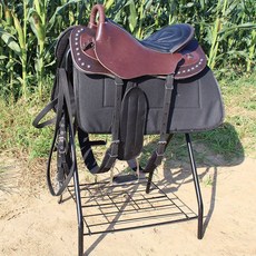 조랑말 승마 안장 말타기 승마용품 세트 금속 강비 용품 12인치