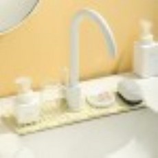 싱크대 물받이 실리콘 수전 매트 확장형 주방 물튀김 방지 패드, 10개, 노랑