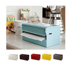 덜튼 티슈케이스 철제 각티슈 케이스 빈티지 키친타올 디스펜서, 1개, 아이보리