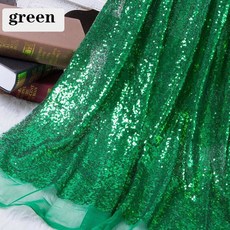 스팽글 웨딩 실버 130x50cm 의상 무대 골드 DIY 로즈 파티 원단 너비 반짝이 장식 원단, green, green