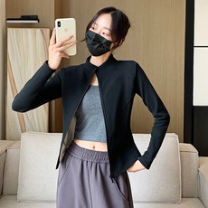 여성 슬림핏 트레이닝 재킷 하이넥 봄여름 피트니스 요가 긴팔 집업 운동복 헬스 러닝 스포츠웨어 5컬러