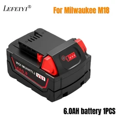 밀워키 M18 배터리 6.0Ah 18V 리튬이온 M18B5 48-11-1860 48-11-1850 48-11-1840 48-11-1830 48-11-1820 교, 01 battery-1PCS, 01 China Mainland