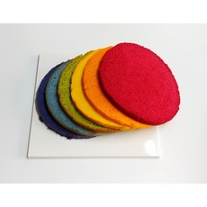 레인보우 케익만들기(2호 케이크만들기 레인보우시트 케익시트 레인보우케이크), 1개, 1g