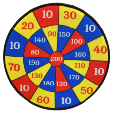 大魔鬼氈安全標靶 兒童飛鏢玩具 射飛鏢遊戲 附魔鬼氈飛鏢, 中心200分-大,一個入