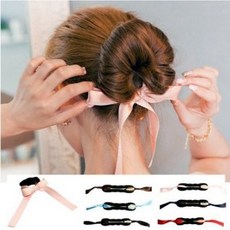 PS樂 髮帶頭帶 韓國最新海綿寶寶蝴蝶結緞帶丸子頭髮包