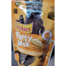 고양이간식 퓨리나 프리스키 파티믹스 치즈크레이지, 치즈 크레이지, 60g, 4개