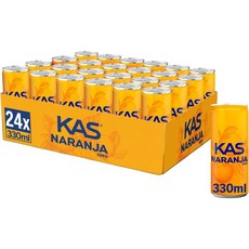 스페인 카스 제로 리얼 오렌지 주스 소다 탄산 드링크, 24개, 330ml