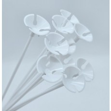 화이트 풍선 막대 스틱 풍선컵 풍선장식 10개, 본상품