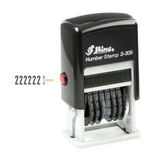 넘버링 자동스탬프 S-309 20x3mm 흑 홀더랜덤, 상세 설명 참조