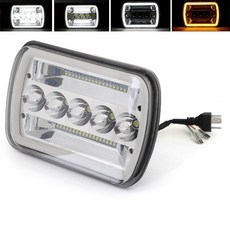 YZJ-S7-41C-WY-A 500瓦方形七英吋三排LED卡車大燈，配備天使眼，高亮度照明，堅固耐用，提升夜間行車安全, 1個