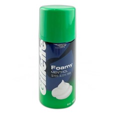 질레트 크림 포오미 맨솔 거품 폼 쉐이빙 O 면도 남자 용품 젤 세이빙 세면 남성 쉐이핑, 1개, 175g