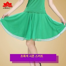 피겨스케이트 살색 피겨복 스타킹 피겨 타이즈 레깅스, 1개, 그린 거즈 스커트