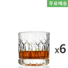6p BOX 오션글라스 트라제 PST 더블 락글라스 350ml P03661 싱글몰트잔, 6개, 투명