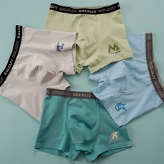 [빌도르] 액티비티 4매 남아 밴드형 주니어 드로즈 사각 초등학생 중학생 팬티 속옷 세트