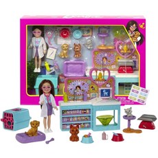 美泰兒 Barbie 小凱莉 獸醫組合 兒童家家酒玩具 娃娃, 1個