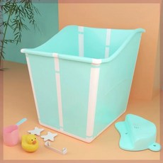 대형견 접이식 욕조 전신 핑크 수영장 고양이 목욕탕 애견 강아지 목욕통, 1개, J. 녹색+목욕용 의자